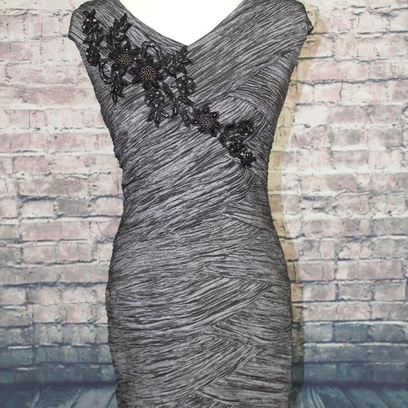 pewter cocktail dress